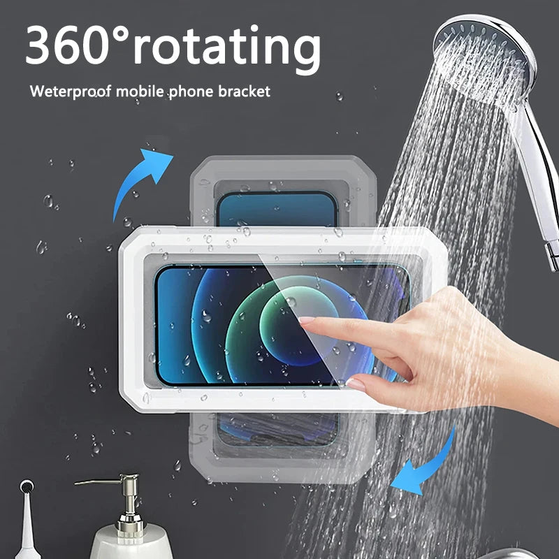 Waterproof Shower Phone Holder with 360° Rotation