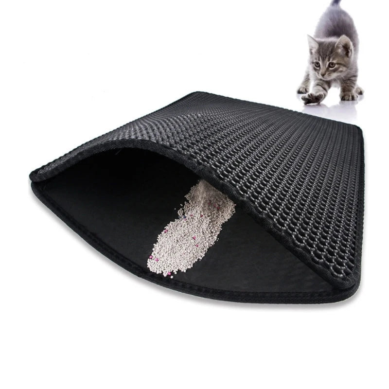 Double Layer EVA Cat Litter Pad Waterproof Non-slip Sand Basin