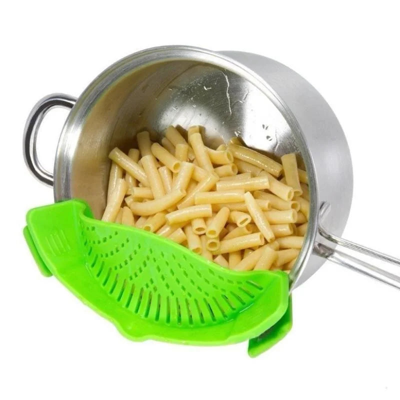 Adjustable Silicone Clip On - Pot and Pasta Strainer