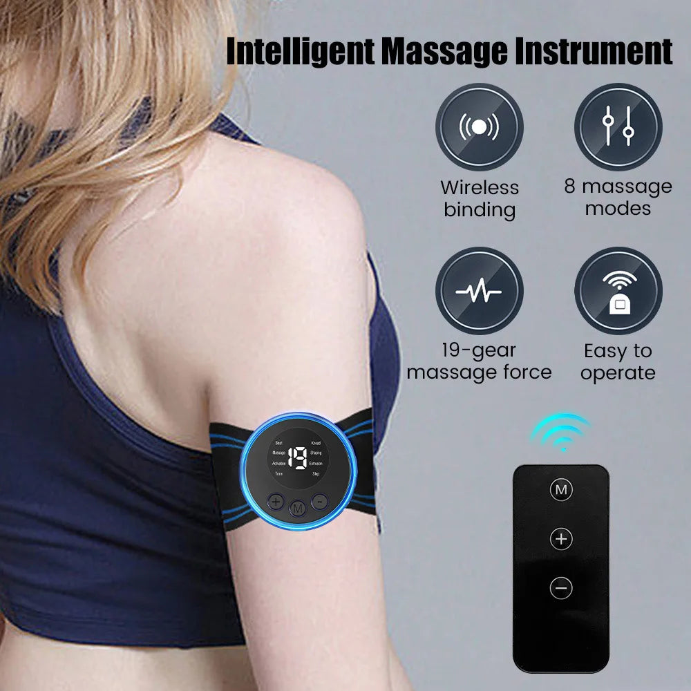 Portable Electric EMS Mini Neck Massager – 8 Modes for Pain Relief and Relaxation