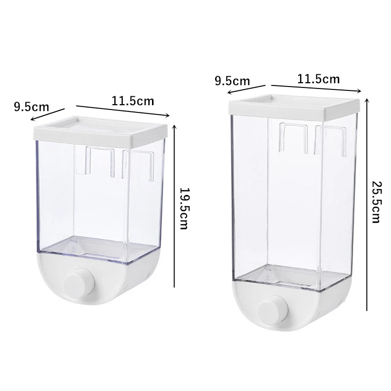 Wall Mounted Transparent Jar Food Storage Box Container