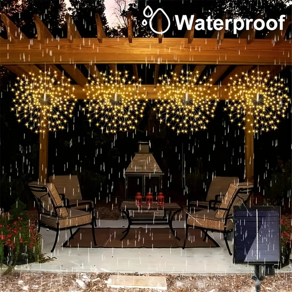 LED Solar Firework Light - Outdoor Waterproof