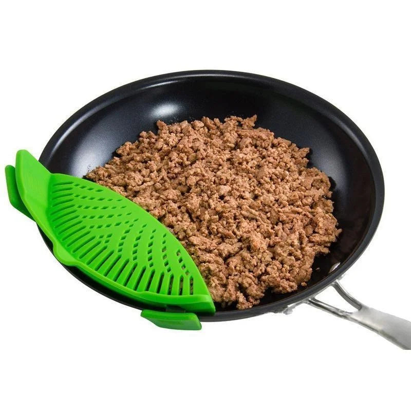 Adjustable Silicone Clip On - Pot and Pasta Strainer