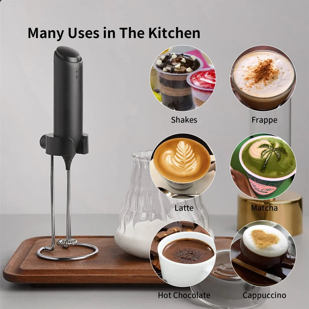 Wireless Electric Milk Frother & Whisk