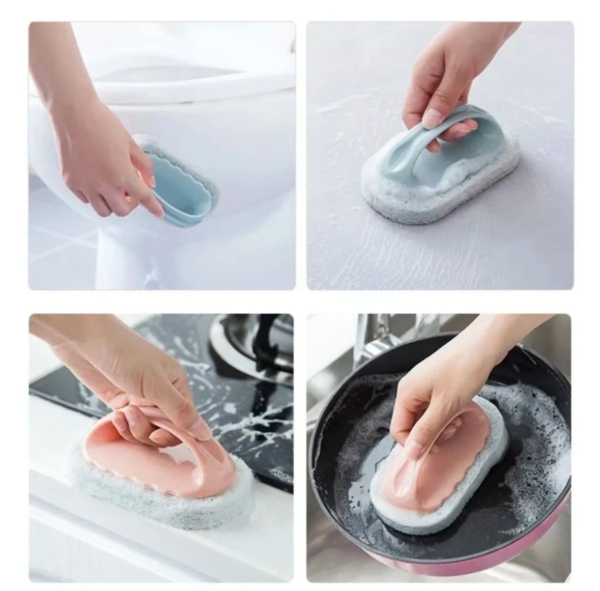 Handle Cleaning Brush Sponge