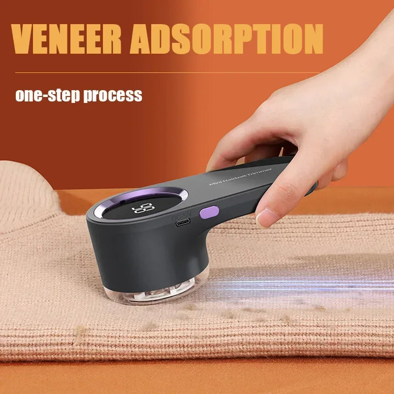 Portable Electric Lint Remover - LED Display, Rechargeable Fabric Shaver