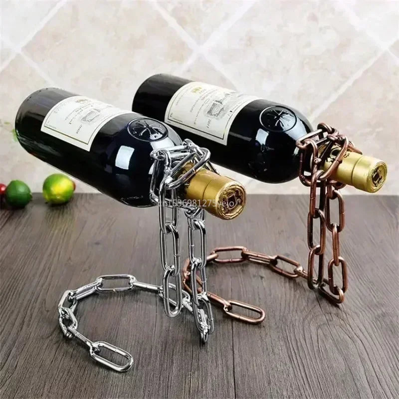 Iron Chain Wine Racks One Bottle Wine Magical Suspension