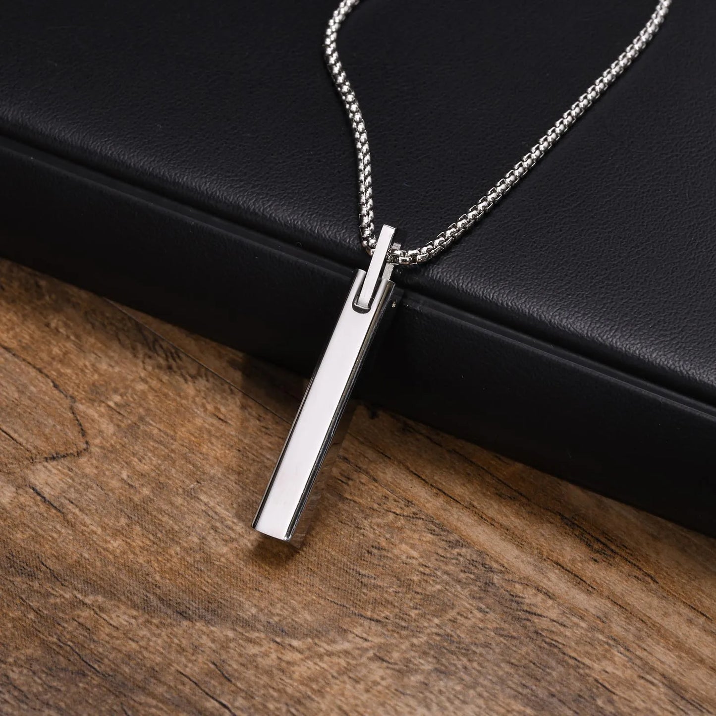 3D Vertical Bar Necklace for Men