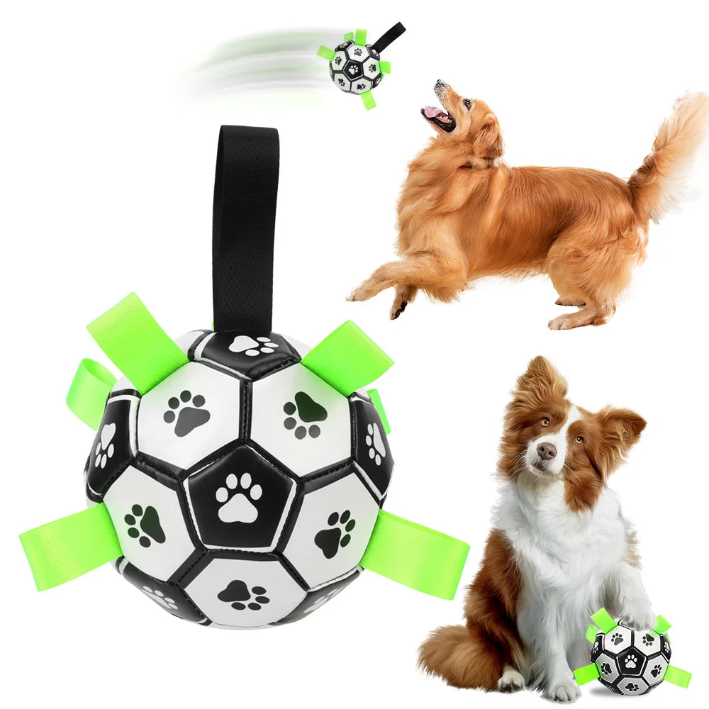 Dog Toys Soccer Ball with Grab Tabs Interactive