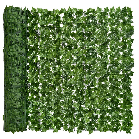 Artificial Ivy Hedge Green Leaf Fence Panels