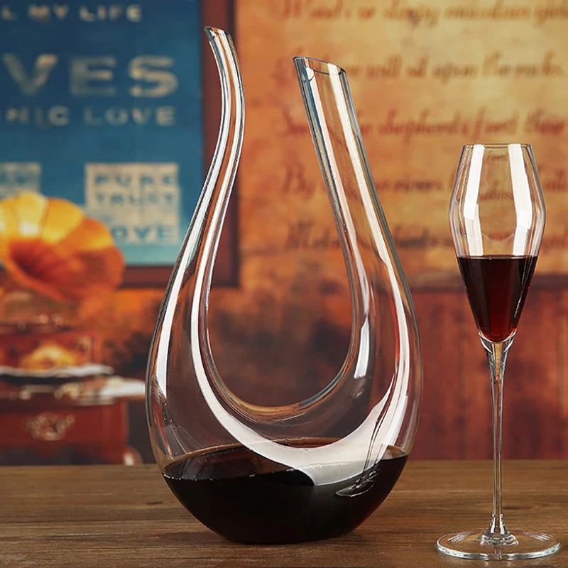 Crystal U-shaped Wine Decanter