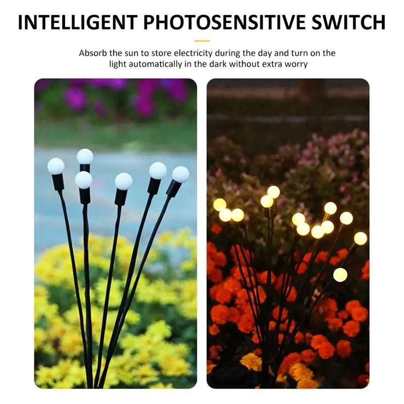 LED Solar Firefly Lights Outdoor Garden Decoration