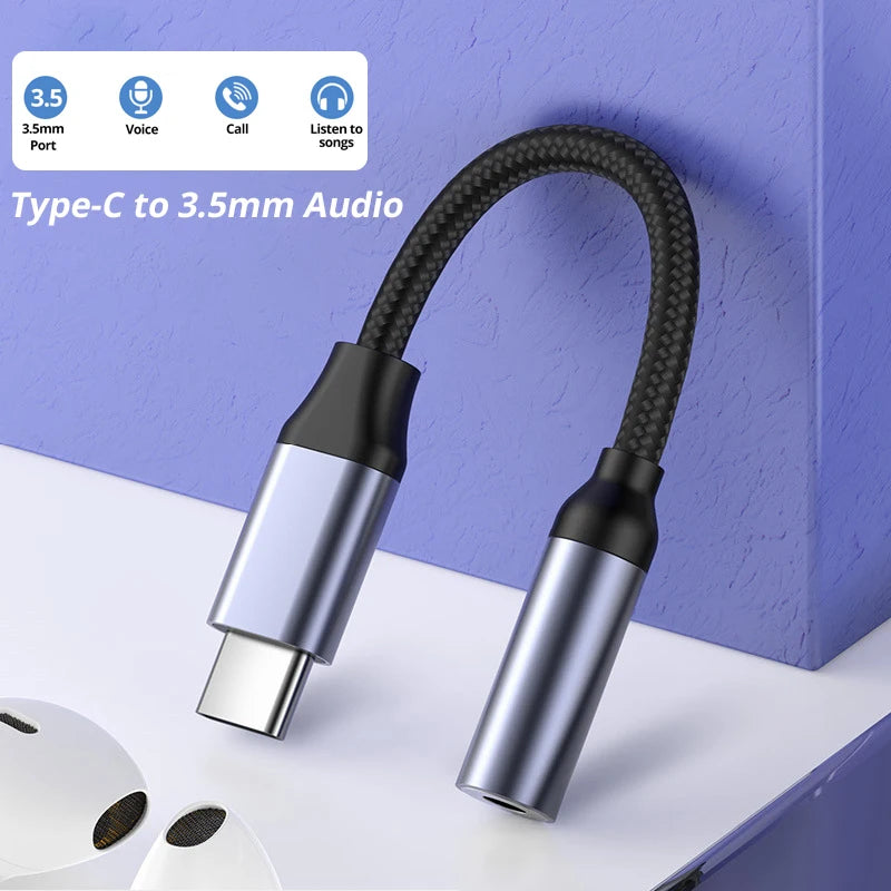 USB-C to 3.5mm Audio Adapter for Samsung, Xiaomi, Redmi, Poco, Pixel, LG