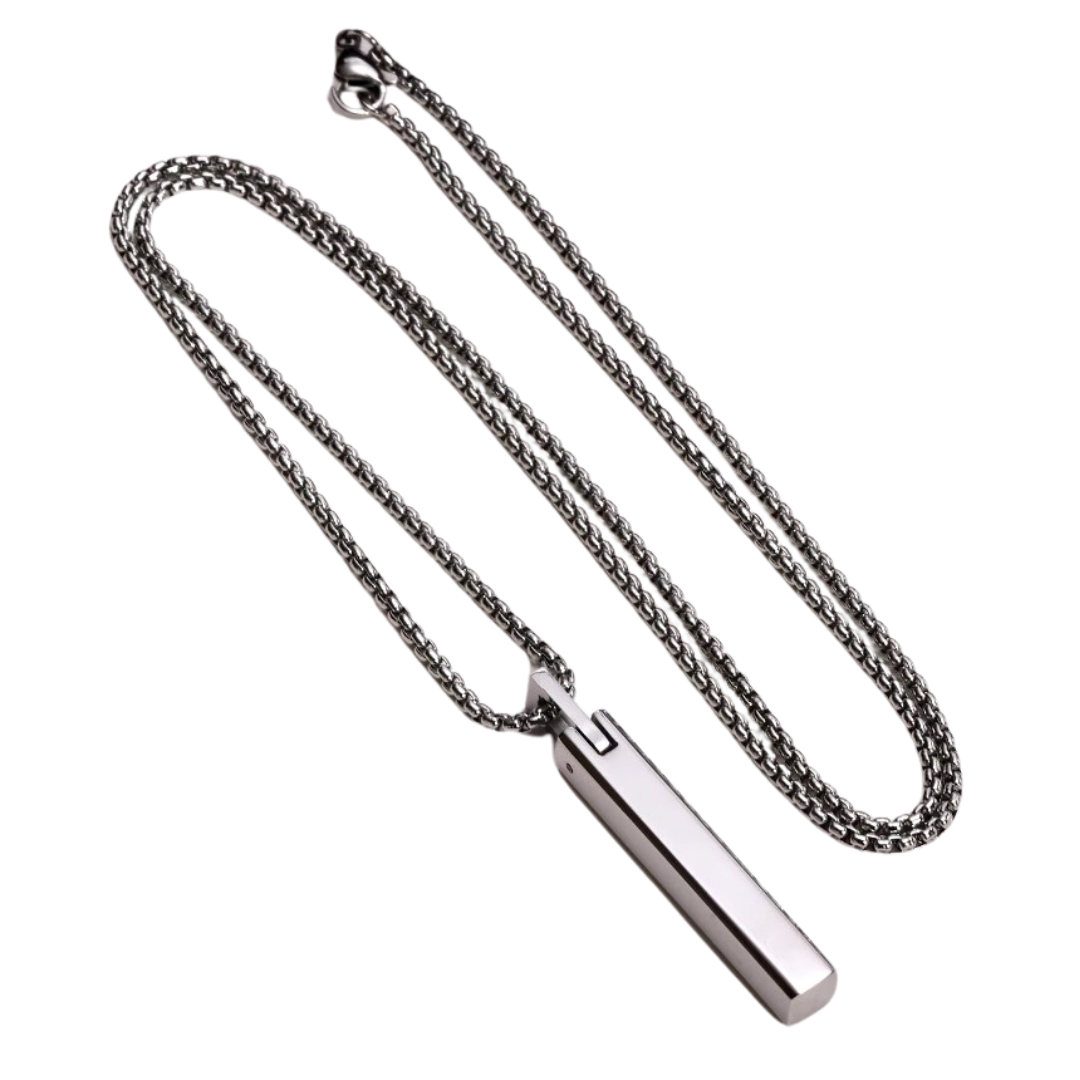 3D Vertical Bar Necklace for Men