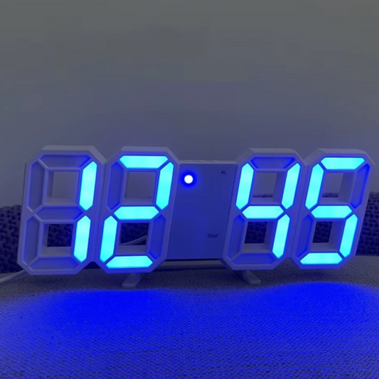 3D LED Digital Alarm Clock Wall