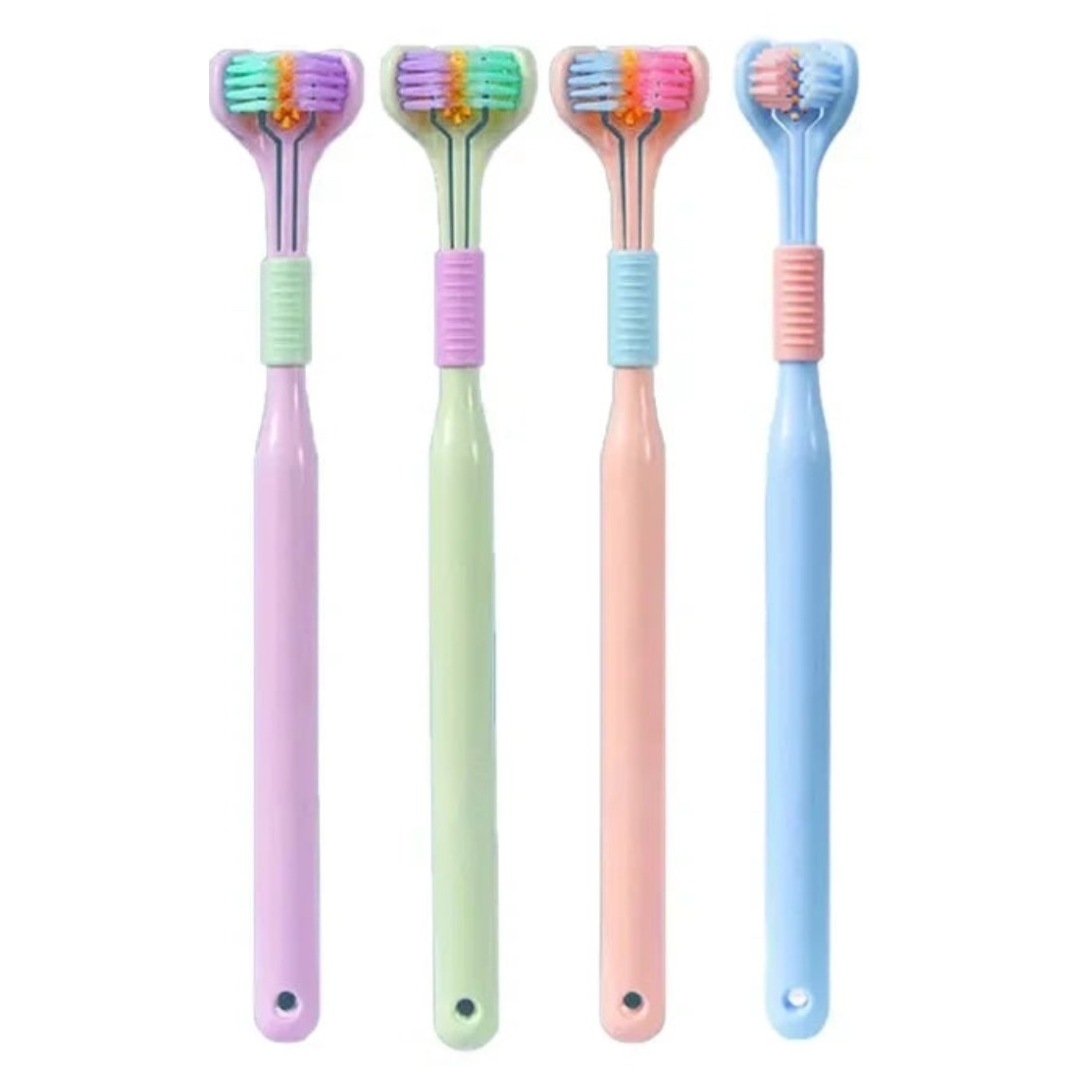 Toothbrush Ultra Fine Soft Bristle Oral Care Three Sided