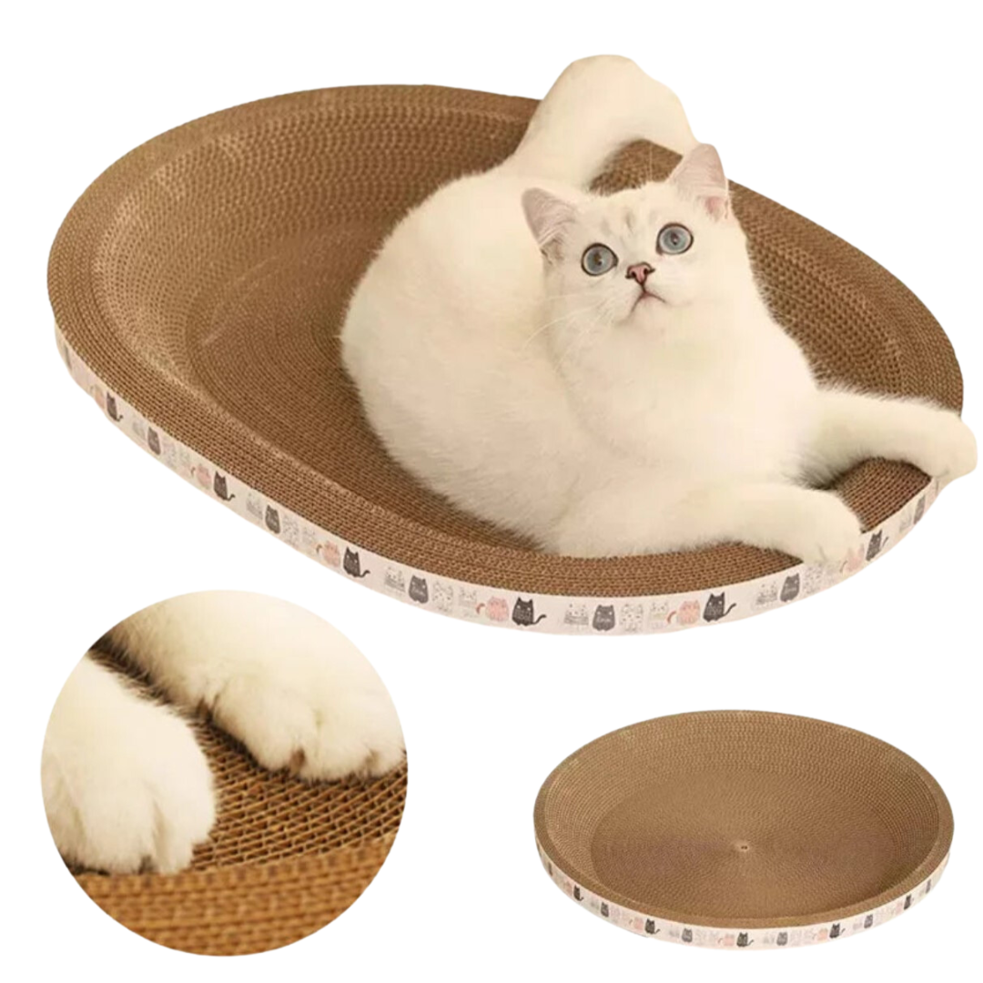 Corrugated Cat Scratcher - Round & Oval Claw Grinding Toys