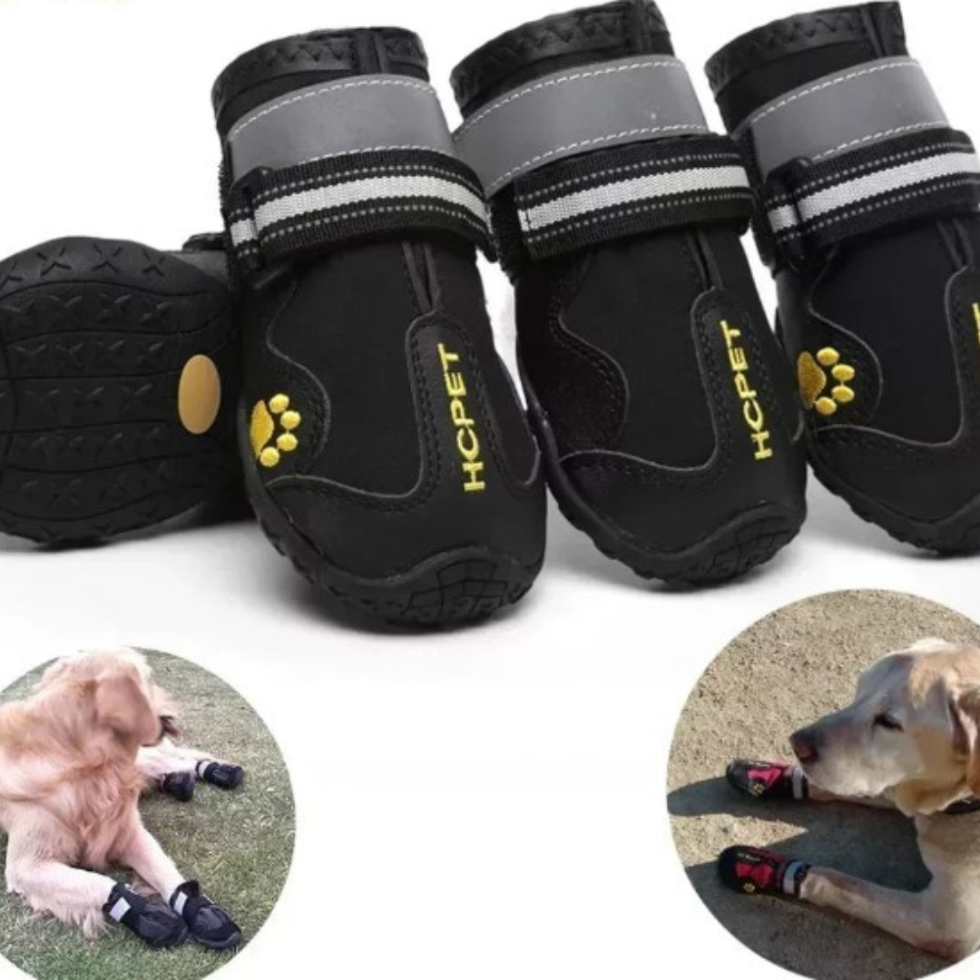 Dog Reflective Shoes for Small and Large Pet - Waterproof, Anti-Slip, Snow